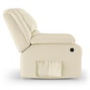 Ver imagem 2 de Poltrona do Papai Reclinável Pietra Power Elétrica Massagem Fh9 Pu Bege - Mpozenato