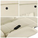 Ver imagem 7 de Poltrona do Papai Reclinável Pietra Power Elétrica Massagem Fh9 Pu Bege - Mpozenato