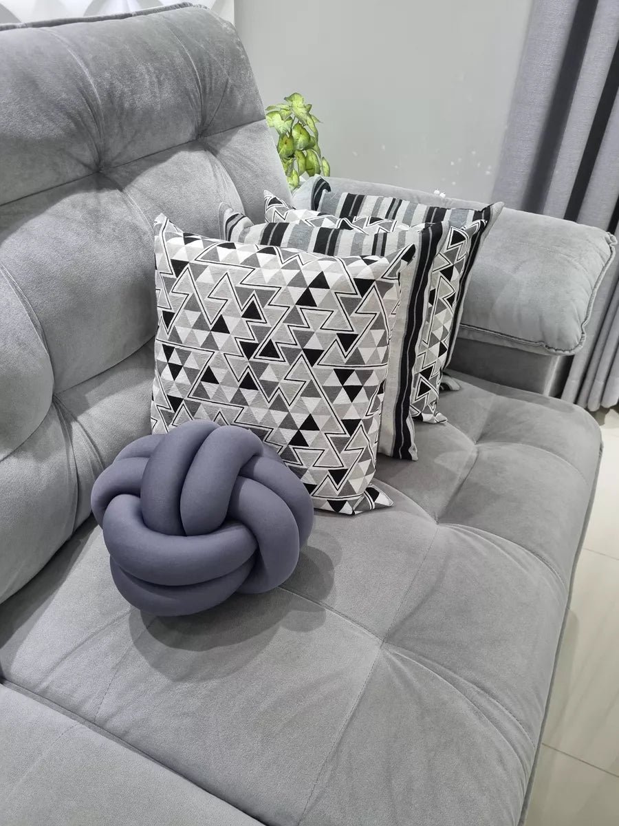 Ver imagem 5 de Almofada de Nó Escandinavo Nozinho Decorativo 35cm Marrom