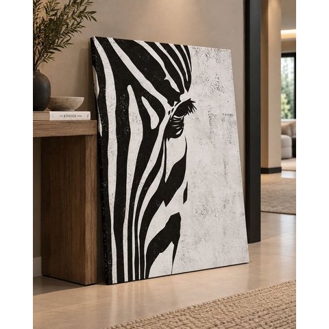 Quadro Zebra Minimalista Decorativo 90x130