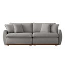 Ver imagem 7 de Sofá Cama 2 Lugares Retrátil Reclinável 190cm Linho com Molas Ensacadas Apolo Yescasa