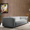 Ver imagem 2 de Sofá 3 Lugares 180cm Orgânico Luxo Recepção Cecília Bouclé - Amarena Moveis