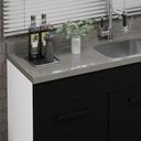 Ver imagem 7 de Balcão Gabinete de Pia Cozinha 150 cm 2 Portas e 2 Gavetas (Sem Tampo e Pia) Branco/Preto Agata Madesa