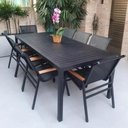 Ver imagem 1 de Jogo de Mesa Ripada 8 Cadeiras Cactos de Jardim Piscina