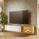 Ver imagem 1 de Rack para TV até 75 Polegadas com LED MDF 216,8cm 2 Portas de Correr Metal Amalfi