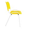 Kit com 4 Cadeiras Iso para Escola Escritório Comércio Amarela Base Branca - 5