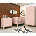 Ver imagem 7 de Quarto de Bebê Classic 2 Portas Rosa com Pés Madeira Natural – Reller