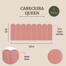 Cabeceira Queen Modulada Nuvem Cama Box Veludo Rosé - 2