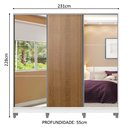 Ver imagem 5 de Guarda-roupa Casal 100% Mdf Madesa Royale 3 Portas de Correr com Espelho com Pés