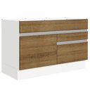 Ver imagem 1 de Balcão Gabinete de Pia 120 X 60 Cm 1 Porta 2 Gavetas Branco
