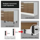 Ver imagem 4 de Balcão Gabinete de Pia 120 X 60 Cm 1 Porta 2 Gavetas Branco
