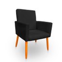 Ver imagem 6 de Kit 02 Poltrona Nina Decorativa Suede Preto para Escritorio, Sala Salão Biselos-Decor