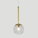 Ver imagem 3 de Pendente Globo Esfera de Vidro 12cm - Ouro - Vidro Cristal