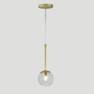 Pendente Globo Esfera de Vidro 12cm - Ouro - Vidro Cristal