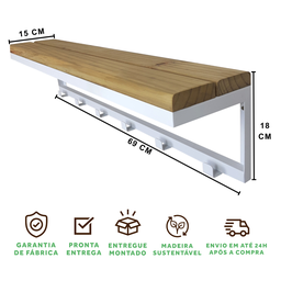 Cabideiro Strassis Design Sd-5005 Branco - 6