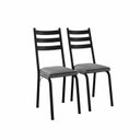 Ver imagem 5 de Conjunto Mesa 107x73cm Malva com 4 Cadeiras New Preto/Platina