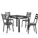 Ver imagem 2 de Conjunto Mesa 107x73cm Malva com 4 Cadeiras New Preto/Platina