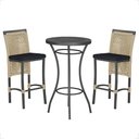 Ver imagem 1 de Mesa Bistro e 2 Banquetas Roma Preta Corda Náutica 12 Trama Original