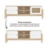 Rack para Tv até 65 Polegadas 1 Porta 2 Gavetas Nature Naturale e Branco 160cm - 5