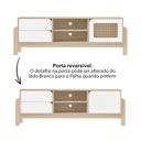 Ver imagem 5 de Rack para Tv até 65 Polegadas 1 Porta 2 Gavetas Nature Naturale e Branco 160cm