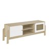 Rack para Tv até 65 Polegadas 1 Porta 2 Gavetas Nature Naturale e Branco 160cm - 2