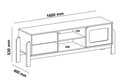 Ver imagem 4 de Rack para Tv até 65 Polegadas 1 Porta 2 Gavetas Nature Naturale e Branco 160cm