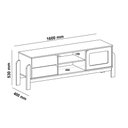Ver imagem 4 de Rack para Tv até 65 Polegadas 1 Porta 2 Gavetas Nature Naturale e Branco 160cm
