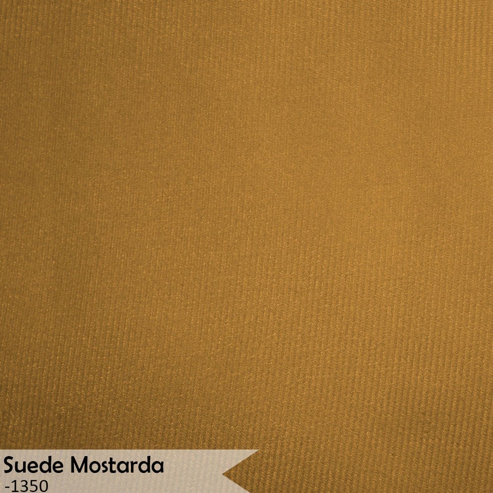 Kit 5 Poltronas Decorativa Sala de Estar Luana Base Gold Suede Mostarda - Montanaris Decor MD MONTAN - 7