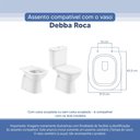 Ver imagem 3 de Tampa Vaso Sanitário Poliester Acrilico Debba Branco para Bacia Roca
