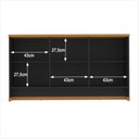 Ver imagem 3 de Aparador Buffet 3 Portas Sala de Jantar Berlin - Vianossa