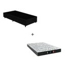 Ver imagem 1 de Cama Box Solteiro - Tecido Sintético Preto com Colchão Extra Firme D28 - Suporta 80Kg