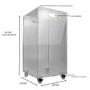 Ver imagem 3 de Caixa Cesto Em Acrílico 33 Cm X 33 Cm X 65 Cm Com Rodízios Centauri Acrílicos