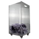 Ver imagem 2 de Caixa Cesto Em Acrílico 33 Cm X 33 Cm X 65 Cm Com Rodízios Centauri Acrílicos