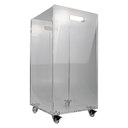 Ver imagem 1 de Caixa Cesto Em Acrílico 33 Cm X 33 Cm X 65 Cm Com Rodízios Centauri Acrílicos