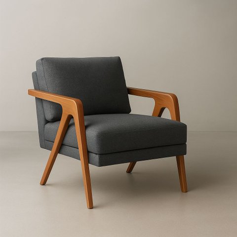 Poltrona Aurora Monalisa Linho Premium - Grafite