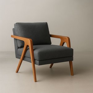 Poltrona Aurora Monalisa Linho Premium - Grafite