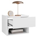 Ver imagem 3 de Mesa de Cabeceira Suspensa Florença 1 Gaveta Branco - Casa D