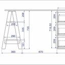 Ver imagem 4 de Escrivaninha 3 Gavetas Design Moderno MDF Branco/Lamina Mel