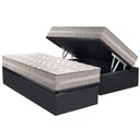 Ver imagem 1 de Conjunto Box Baú Solteiro Colchão Espuma Paropas D28 - Master Prata Double Face 25 + Base Crc