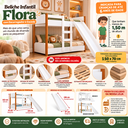 Ver imagem 3 de Beliche Infantil com Escorregador Bicama Divertida 1,50 m Mini Cama