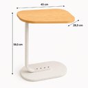 Ver mais imagens de Mesa de Apoio Madeira Mesinha Auxiliar Lateral Canto Quarto Sala Sofa Cama Home Office Centro Cabece