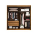 Ver imagem 3 de Guarda Roupa Solteiro c/Espelho Ripado Milano - Arbo Design