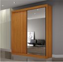 Ver imagem 1 de Guarda Roupa Solteiro c/Espelho Ripado Milano - Arbo Design