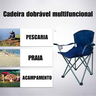 Cadeira para Camping Dobravel Reforçada Premium 160kg Azul Lu0102_az - 6