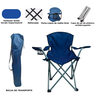 Cadeira para Camping Dobravel Reforçada Premium 160kg Azul Lu0102_az - 7