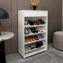 Ver imagem 1 de Sapateira Multiuso 103,5 x 67,1cm com 1 Gaveta e 5 Prateleiras Cor:Branco