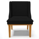 Ver imagem 7 de Kit 5 Cadeiras Decorativas Sala de Jantar Base Fixa de Madeira Firenze Suede Marrom/Castanho G19 - G