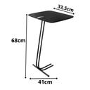 Ver imagem 3 de Mesa Lateral Lf 050 Tampo Preto com Base Café/café