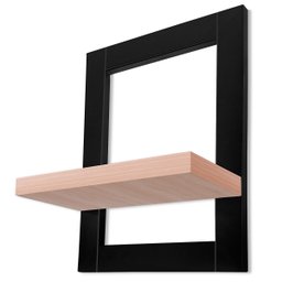 Kit 02 Prateleiras de Parede Nicho Quadro Decorativo Évora em MDF - Preta e Jade - 3