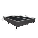 Ver imagem 4 de Base Box para Cama Casal King 192x203cm Bipartido Liz S05 Corano Cinza - Mpozenato